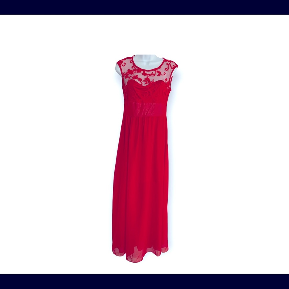 Rafunla Red Gown Sz L - Picture 3 of 8